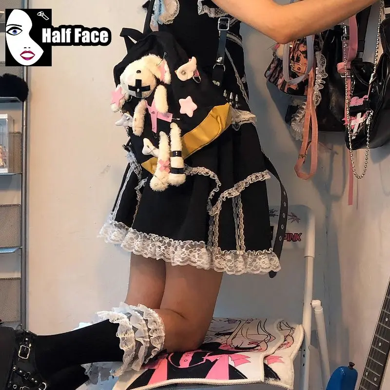 Y2K женский Готический милый рюкзак в стиле Харадзюку для девушек подкультурный