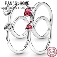 fashion hot 925 sterling silver glittering exquisite love original female pan ring suitable for wedding gift charm jewelry