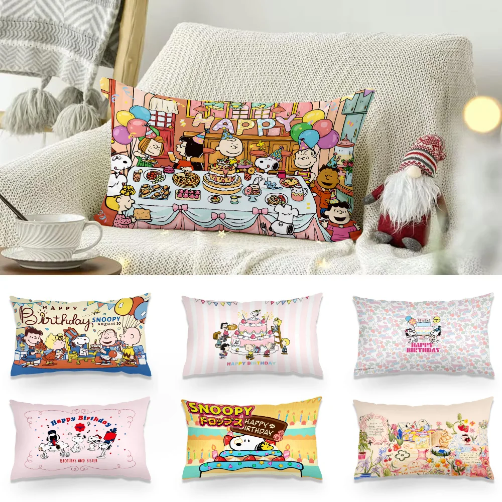 Горячая S-Snoopies прямоугольная наволочка с двусторонним принтом прикроватная