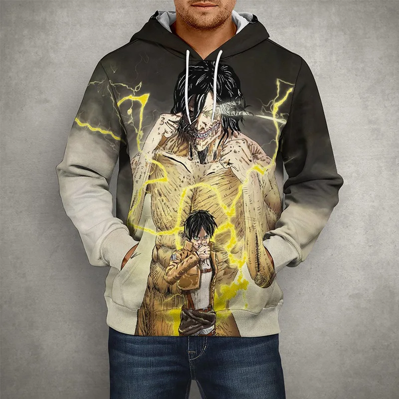 

Толстовки с аниме «атака на Титанов» для мужчин и женщин, модная уличная одежда с 3D принтом, повседневный весенний пуловер с длинным рукавом для мальчиков и девочек