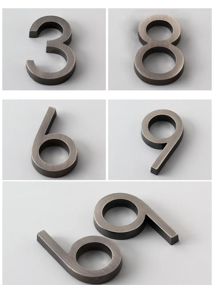 Самоклеящиеся современные дверные цифры 6 см табличка с номером дверной номер