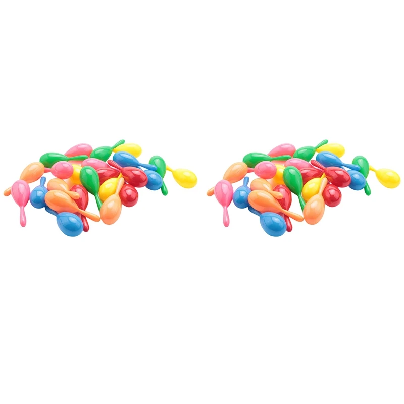 

48 Neon Maracas,Bright And Colorful Party,4 Inch Maracas-Mexican Carnival,Party Or Classroom Instrument(1 Dz Pairs)
