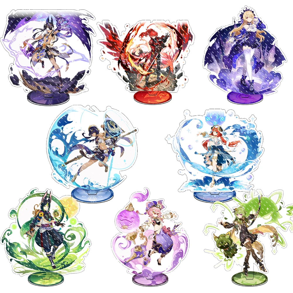 

Anime Genshin Impact Figures Raiden Shogun Ye Lan Kamisato Ayato Acrylic Stand Model Plate Desk Decor Standing Sign Fans Gifts