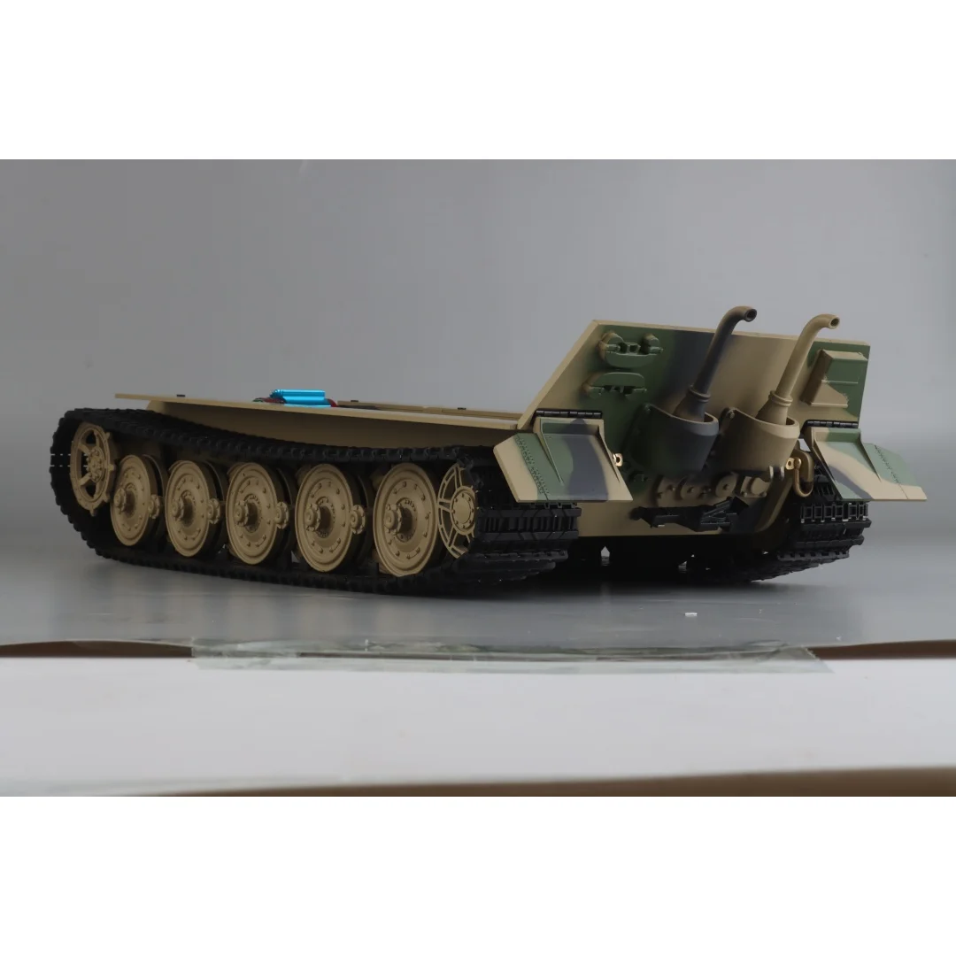 Цельнометаллическое радиоуправляемое шасси King Tiger 1:16 для длинных радиоуправляемых баков DIY Heng со стальной коробкой передач 390, дымовой блок с матовым двигателем (art.: 3920d47d3edea) - 3920d47d3edea