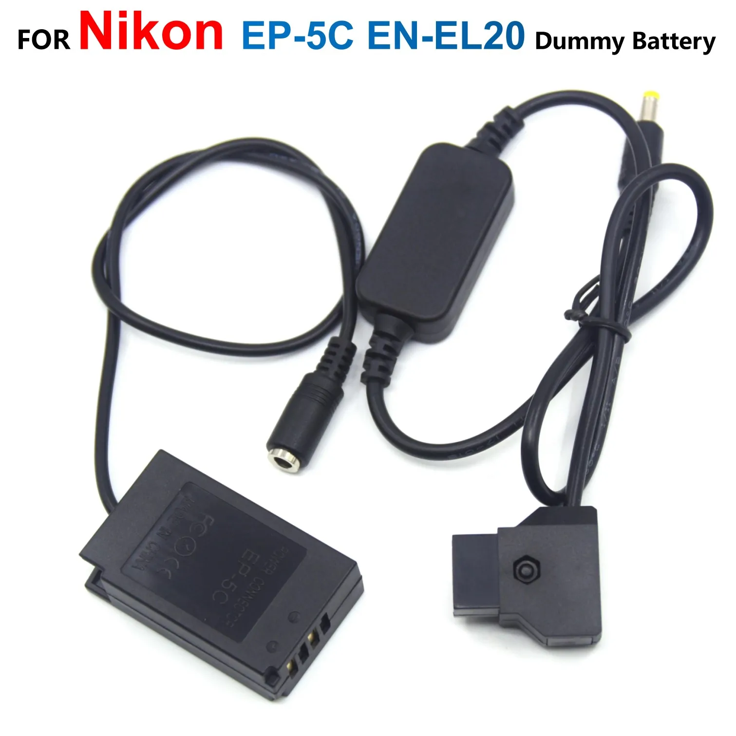 

EP-5C DC Coupler EN-EL20 Dummy Battery + D-TAP Dtap 12-24V Power Step-down Cable EH-5A For Nikon 1J1 1J2 1J3 1S1 1AW1 1V3 P1000