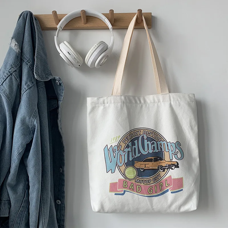 

Прямая поставка, вместительная сумка, новинка 2022, женская сумка через плечо ulzzang, японские милые студенческие холщовые сумки-тоут