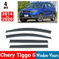 FOR Chery Tiggo 5 2014-2020 Window Visors Rain Guard Windows Rain Cover Deflector Awning Shield Vent Guard Shade Cover Trim