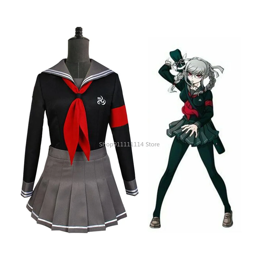 

Danganronpa Peko Pekoyama Cosplay Costume Schlool JK Uniform Sailor Suit Pekoyama School Sailor Uniform Women Halloween Paty