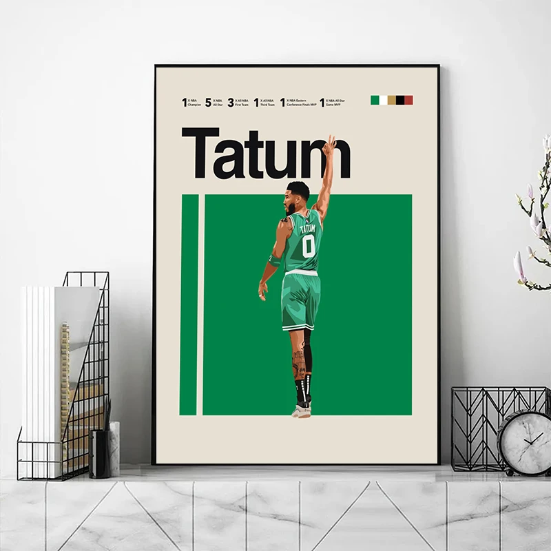 Плакаты и принты для баскетбольных игроков современные минималистичные