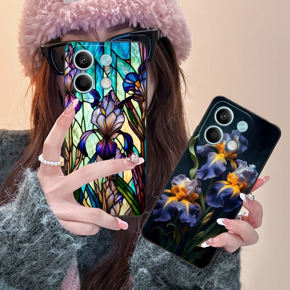 Чехол для мобильного телефона Iris Flower Pretty чехол Xiaomi Redmi Note 13 12 11 10 9 8 7 6 S A Pro Lite Plus