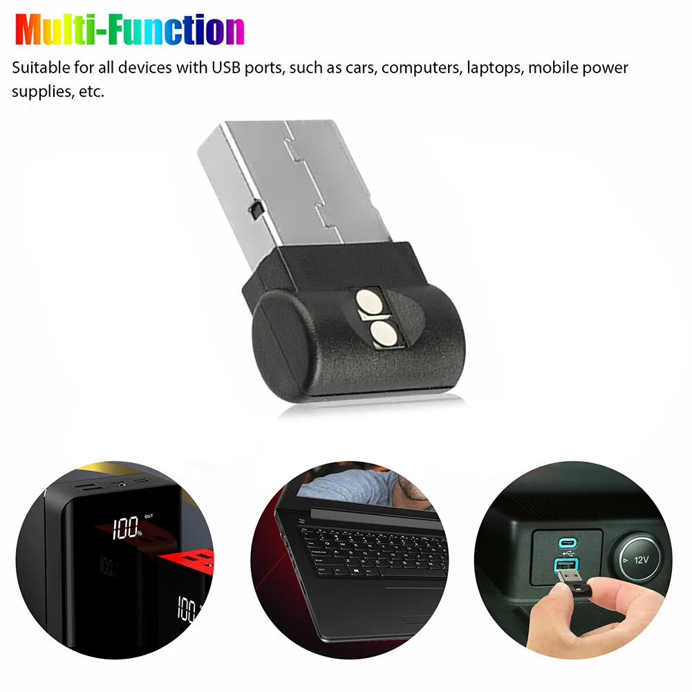 

1x Fashion Mini USB RGB LED Car Interior Light Touch Key Neon Atmosphere Ambient Smart Lamps 5V Gradient&constant Light Durable