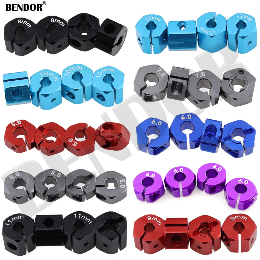 Металлический адаптер с шестигранным хвостовиком колеса толщиной 5/6/7/8/9/10/11/12 мм