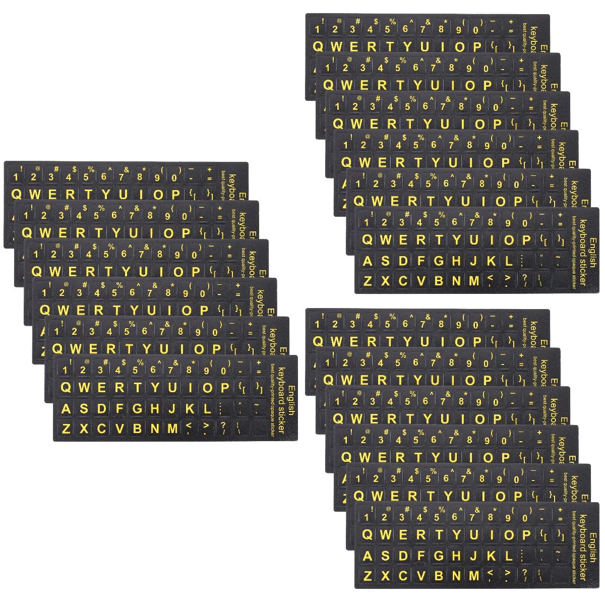 

18 Sheets Keyboard Sticker Universal English Keyboard Sticker Computer Accessory
