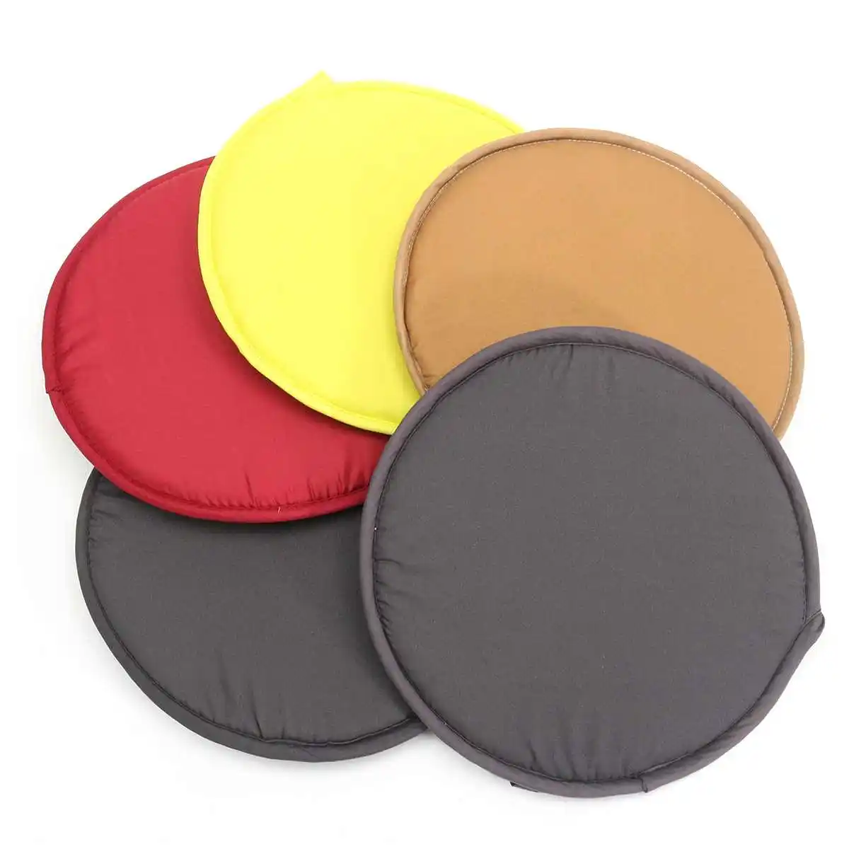 

Round Circular Removable Chair Cushion Seat Pads Cover For Bistro Tie on Kitchen Dining Home