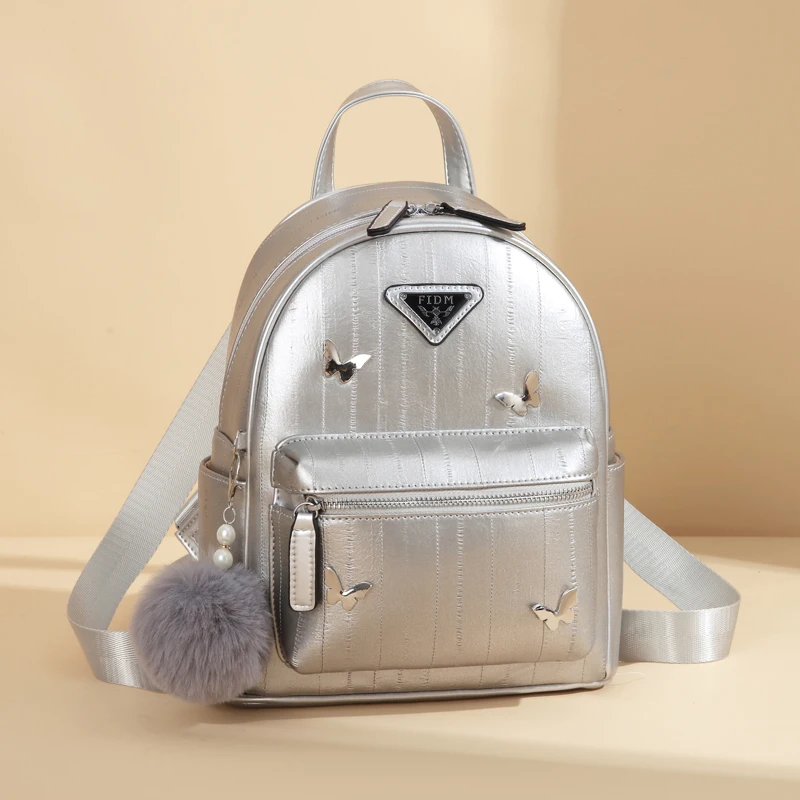 Современный однотонный рюкзак с простой текстурой изысканный дорожный для