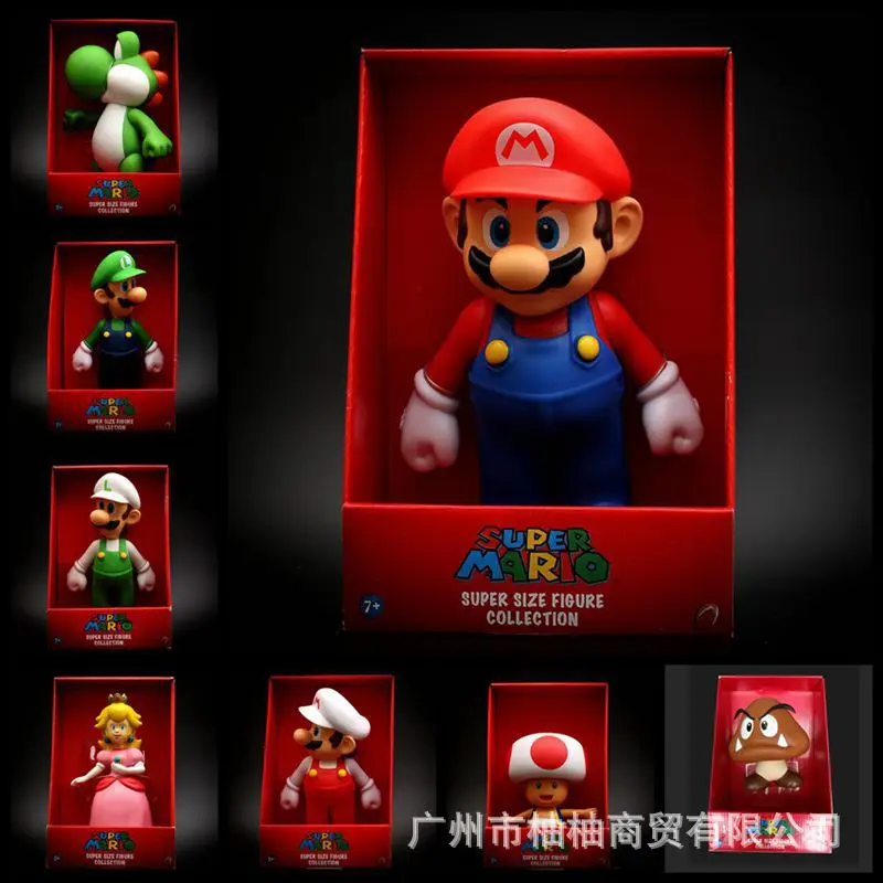 

Genuine Super Mario 9inch 23cm Action Luigi Yoshi Donkey Kong Wario PVC Toy Figure Collectible Decorate Model Doll Toys NO Box