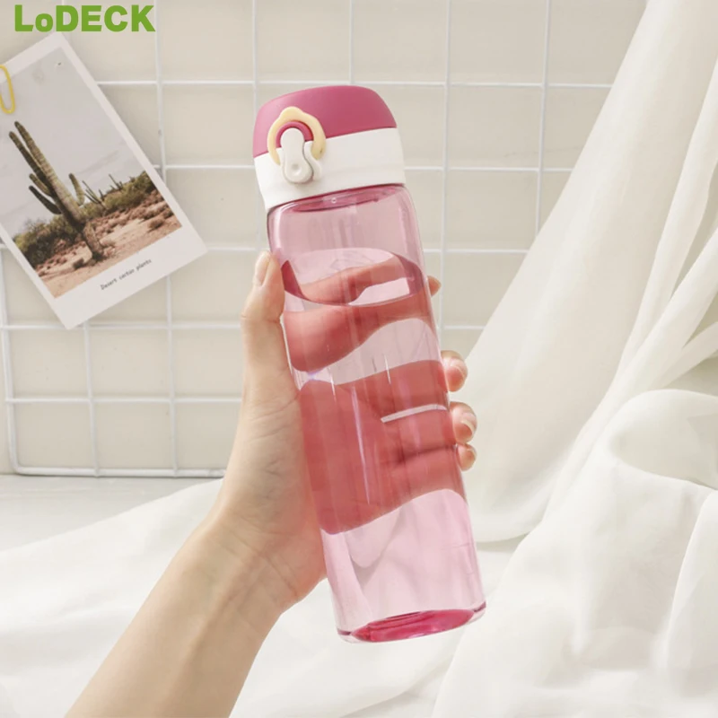 

Summer Outdoor Sport Mug Fitness Drinking Tumbler Simple Plastic Leakproof Kettle 550ml Water Bottle Portable Drop Resistant Cup