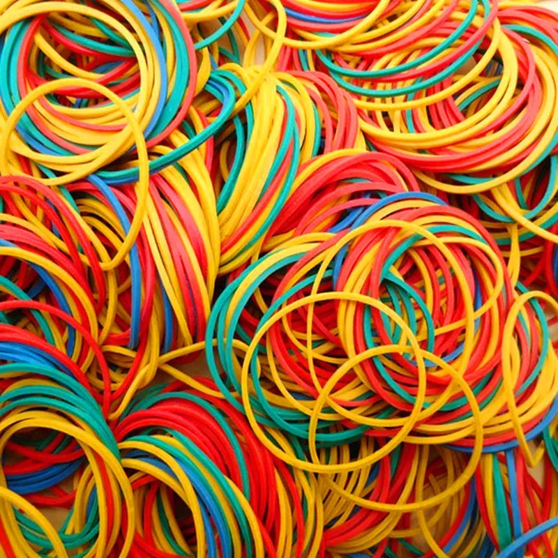 

Colorful Rubber Bands School Office Home Industrial Ring Elastic Rubber Band Stationery Package Dia15/19/25/40/50mm Width 1.5mm