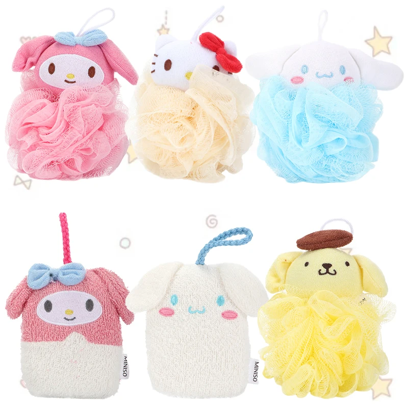 

Мультяшный аниме Cinnamoroll My Melody Kt Cat Purin Dog плюшевый шар для ванны милый мягкий сладкий цветок для купания подарок для девочек