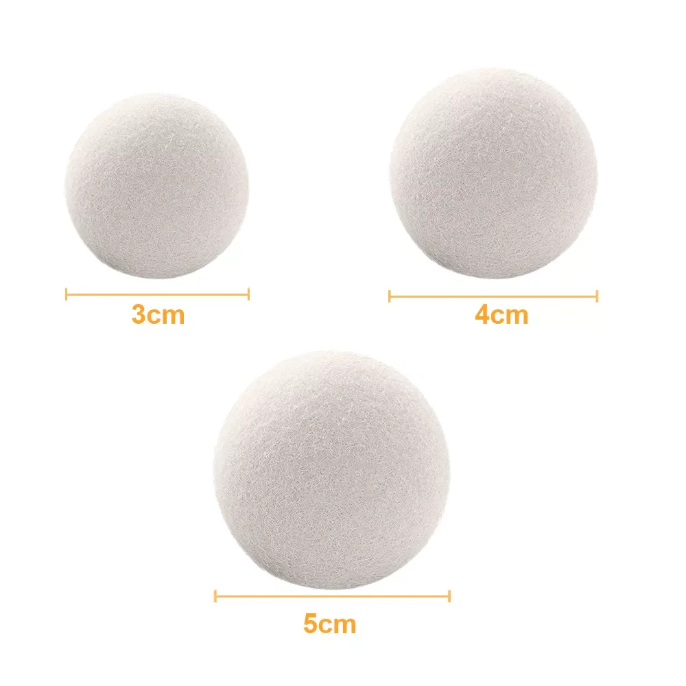 

2023NEW Wool Dryer Balls Reusable Softener 3-5cm Laundry Ball Home Washing Balls Wool Wrinkle Dryer Balls Washing Machine