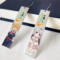 anime miss kobayashis dragon maid tohru kanna stainless steel bookmark creative bookmarks 2200 stationery accessories figure