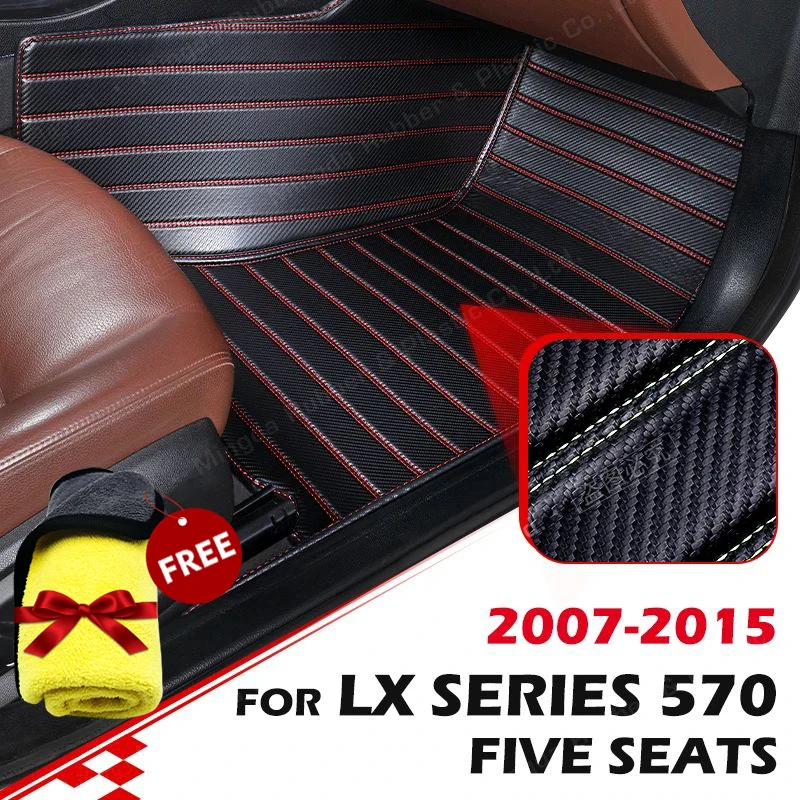 

Коврики напольные из углеродного волокна для LEXUS LX series 570, 5 мест 2007-2015 14 13 12 10 09 08, коврик для ног, аксессуары для автомобильного интерьера