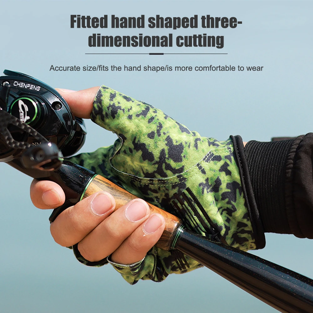 

Half Finger Fishing Sun Gloves Anti-sting Fingerless Fishing Gloves Wear-resistant Breathable Non-slip Sports Training Equipment