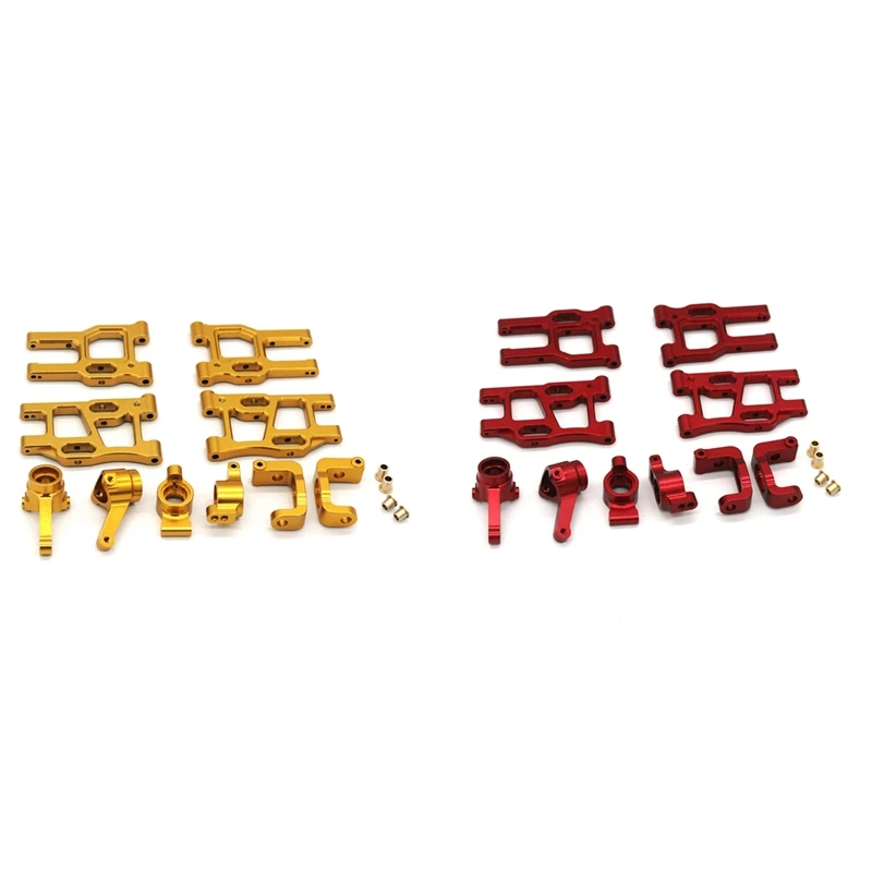 

Metal Upgrade Parts Kit Steering Knuckle Block Suspension Arm Set for LC RACING PTG-2 1/10 RC Car Spare Accessories