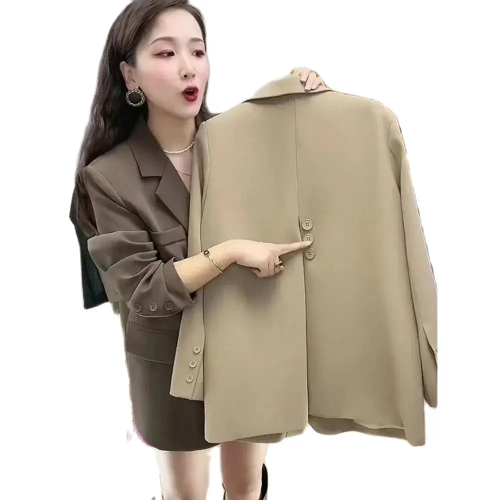 Женский блейзер новый пиджак весна-осень 2024 года блейзеры корейский СВОБОДНЫЙ