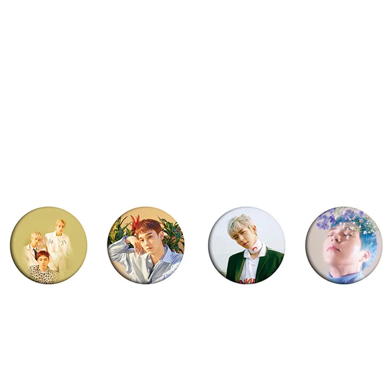 

Wholesale Kpop EXO Brooch Pin Badges New Brooch Pin Badges For Clothes Backpack Decoration Gifts Fans Collection