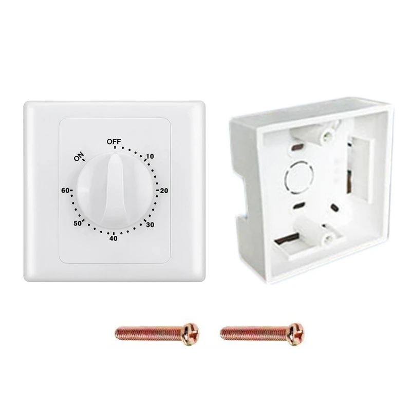 

Controller Mechanical Timer Switch AC 220V 30/60/120 Min Intelligent Timer Switch Countdown High Power Timing Control