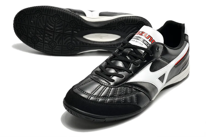 Authentic Mizuno Creation MORELIA IC M8 Men's Sports Shoes Mizuno Outdoor Sneakers Black/White/Red Color Size Eur 40-45