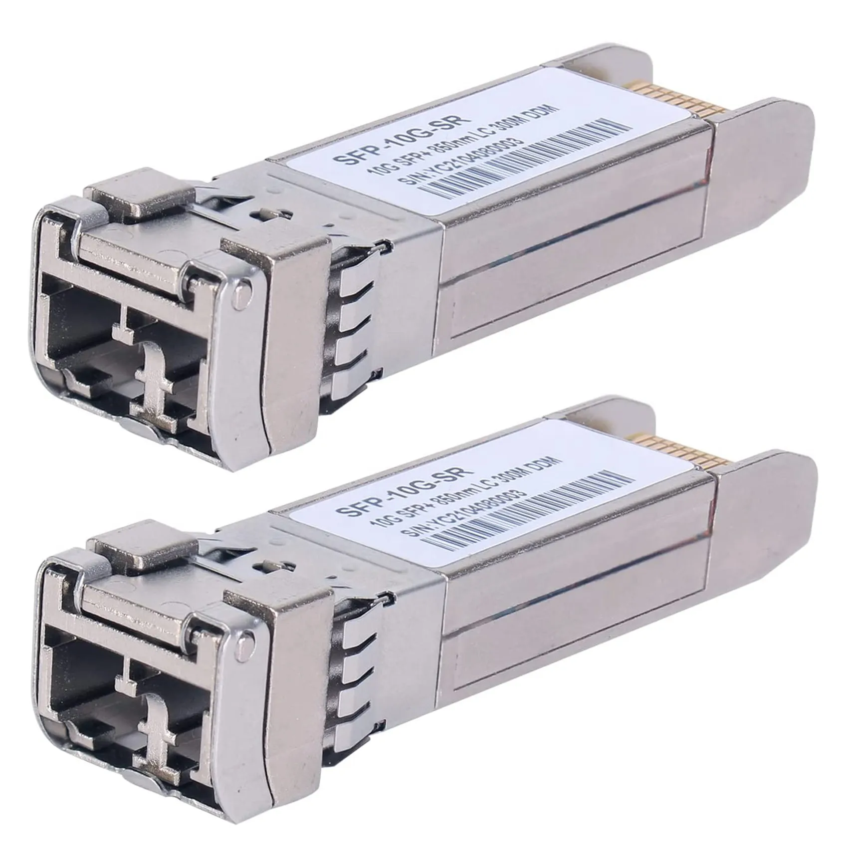 

2PCS 10G Sfp LC MMF300M 10Gbase-SR SFP+ Transceiver, 10G 850Nm MMF, Up To 300 Meters, Compatible With SFP-10G-SR