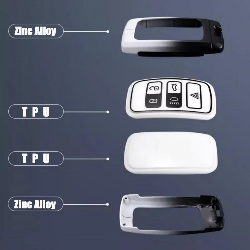 Чехол для автомобильного брелка из цинкового сплава ТПУ Land Rover Range Evoque Sport Freelander 2