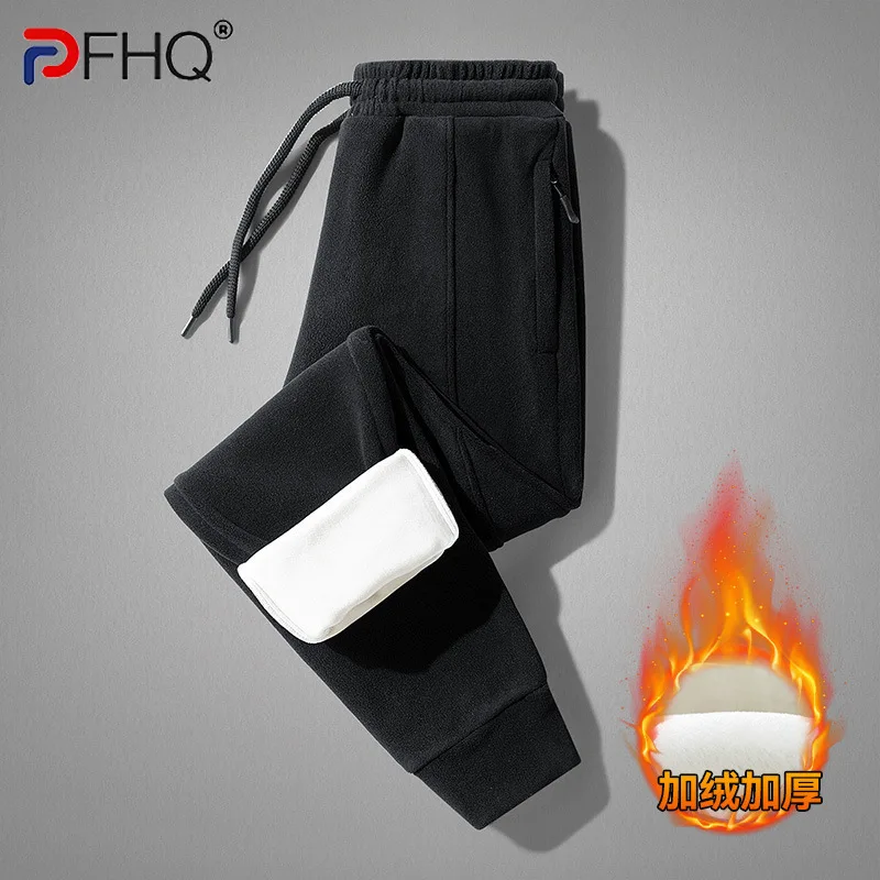 PFHQ хлопковые брюки флисовые толстые спортивные большого размера теплые зимние