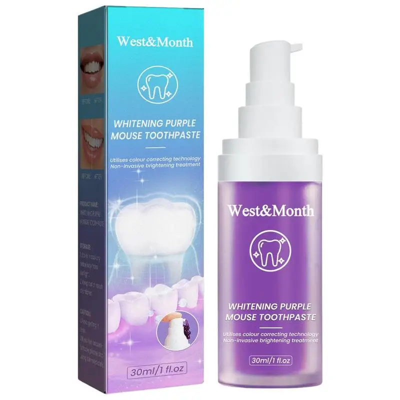 

Teeth Whitening Toothpaste Tooth Cleaning Mousse Toothpaste Removes Tough Stains From Coffee Smoking Wine & More 30ML