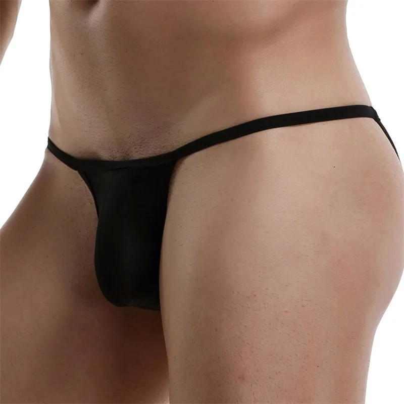 

Brand Men Sexy Bikini Thong Ultra Thin Gay Underwear Bulge Pouch G String Jockstrap hombre Briefs Lingerie T-back Underpant
