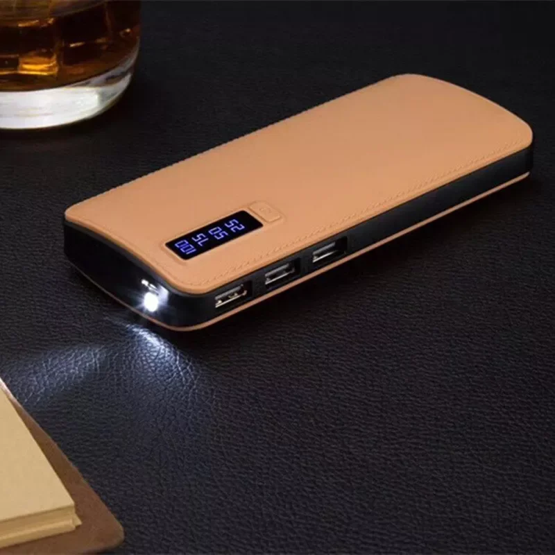 

2023New 30000mAh Portable 3USB Power Bank Digital Display External Battery Charger with Flashlight for OutdoorTraveling Xiaomi i