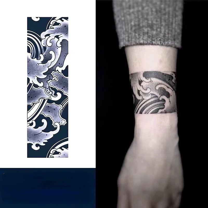 

Sea Wave Herbal Juice Tattoo Sticker Tatto Art Fake Tattoos for Women Tatoo Festival Cute Hotwife Stickers Temporary Waterproof