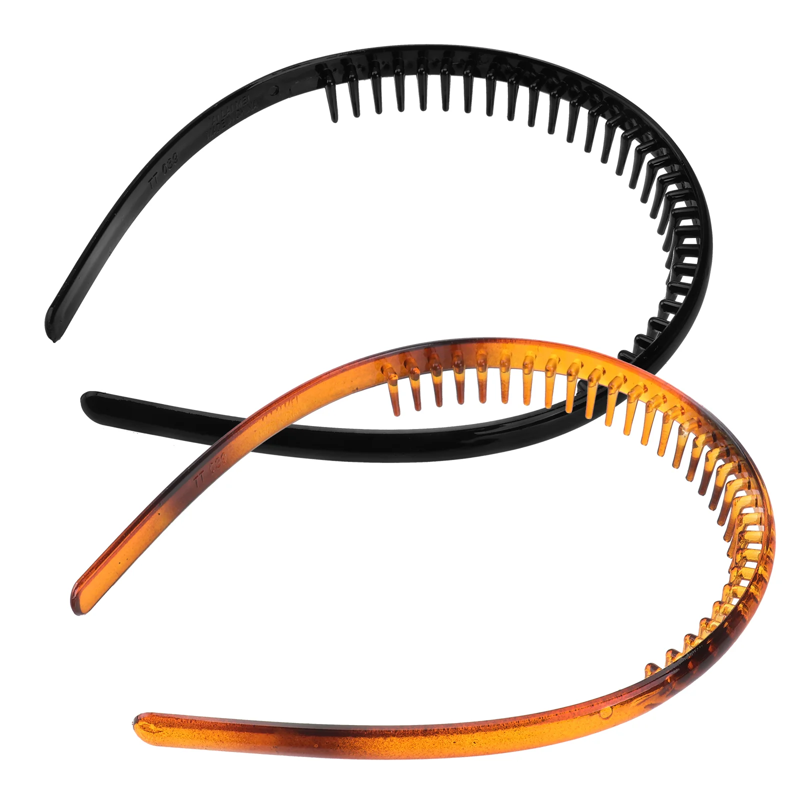 

2Pcs Comb Headbands Non- Comb Hairbands Resin Comb Hair Simple Hair Styling Accessories for