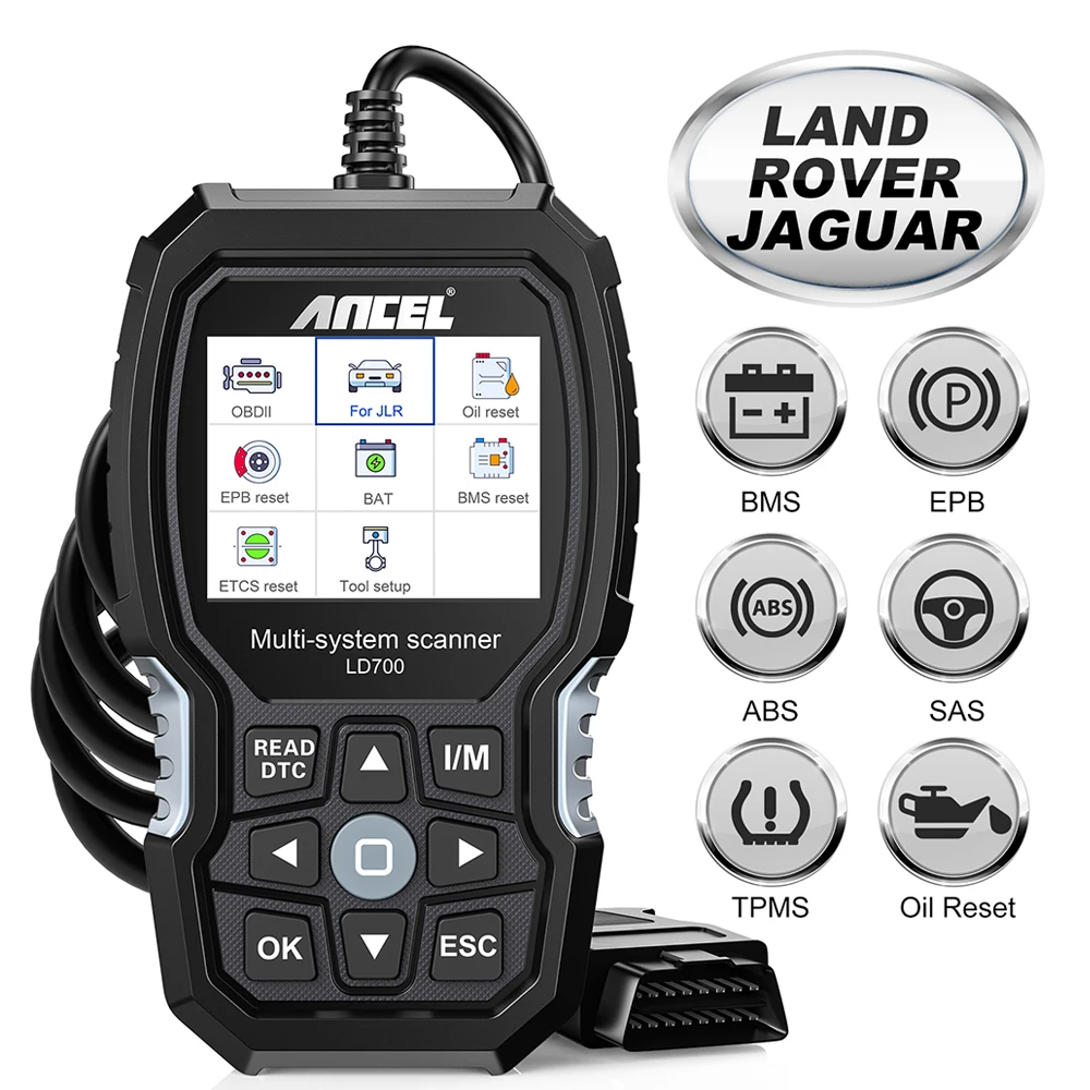 

ANCEL LD700 OBD2 Scanner All Systems Diagnostic Tool Check Engine ABS TPMS Oil Reset OBDII Code Reader for Land Rover Jaguar JLR