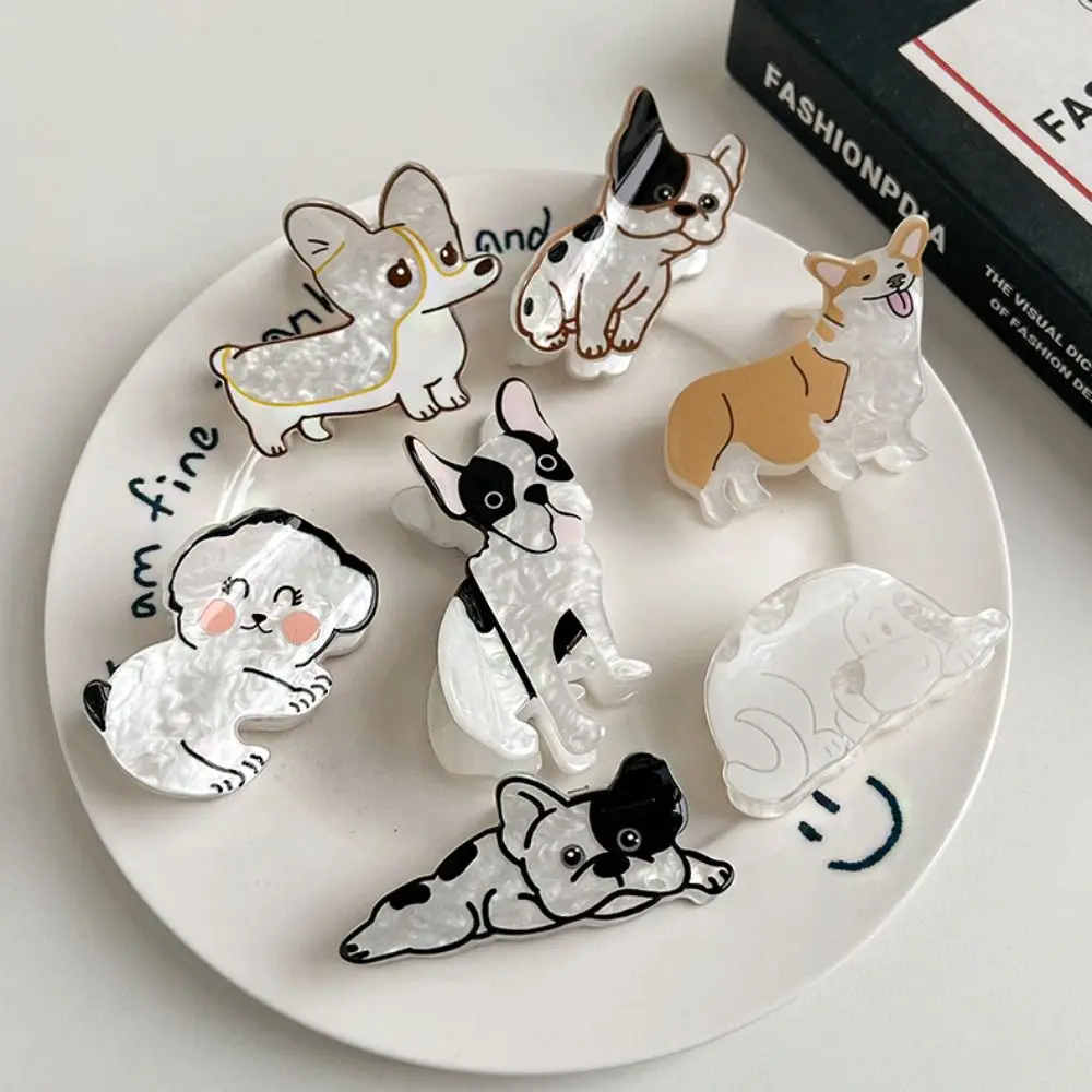 Креативный бульдог животное собака коготь мультяшное заколка в виде акулы для