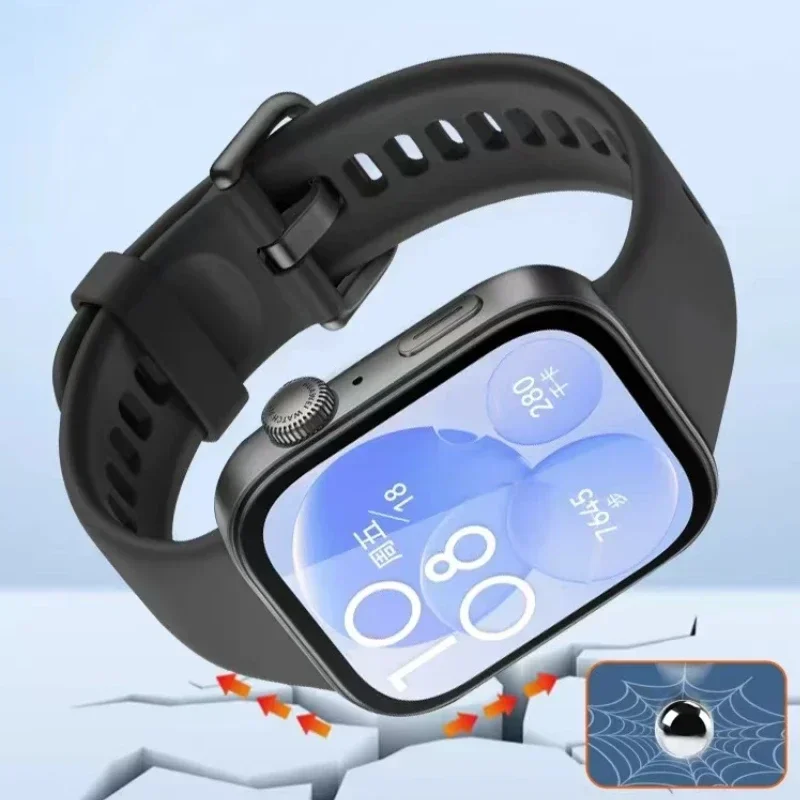 Фото Стеклянный HD-чехол из поликарбоната с защитой от падений для Huawei Watch Fit 3, универсальная защитная рамка от царапин, защитный чехол для экрана для Huawei Watch Fit 3 №4