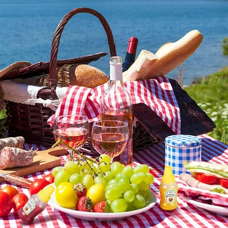 Мини-бутылочка для приправ соуса пищевая вилка фруктов портативная женская