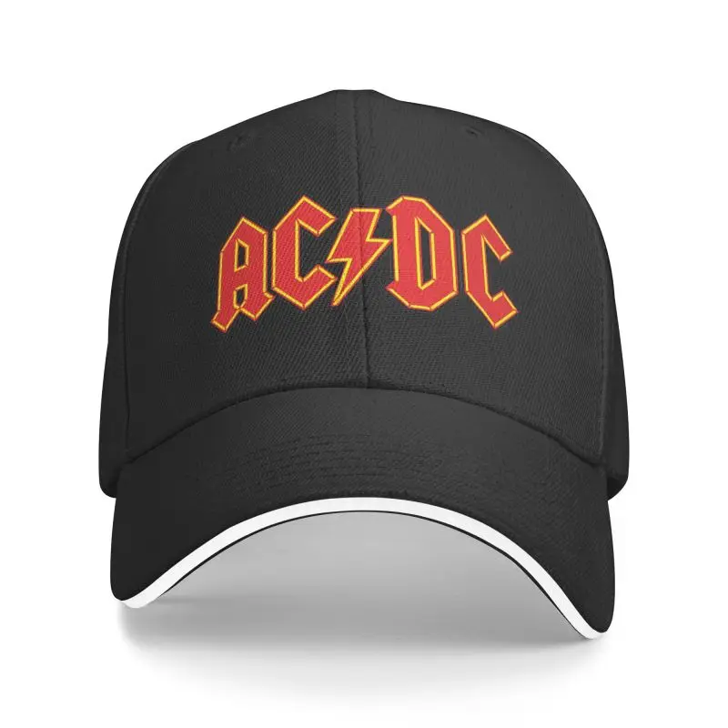 

Бейсболка с логотипом AC DC для мужчин и женщин, Регулируемая Кепка рок-н-ролла для взрослых, в стиле хип-хоп, под заказ