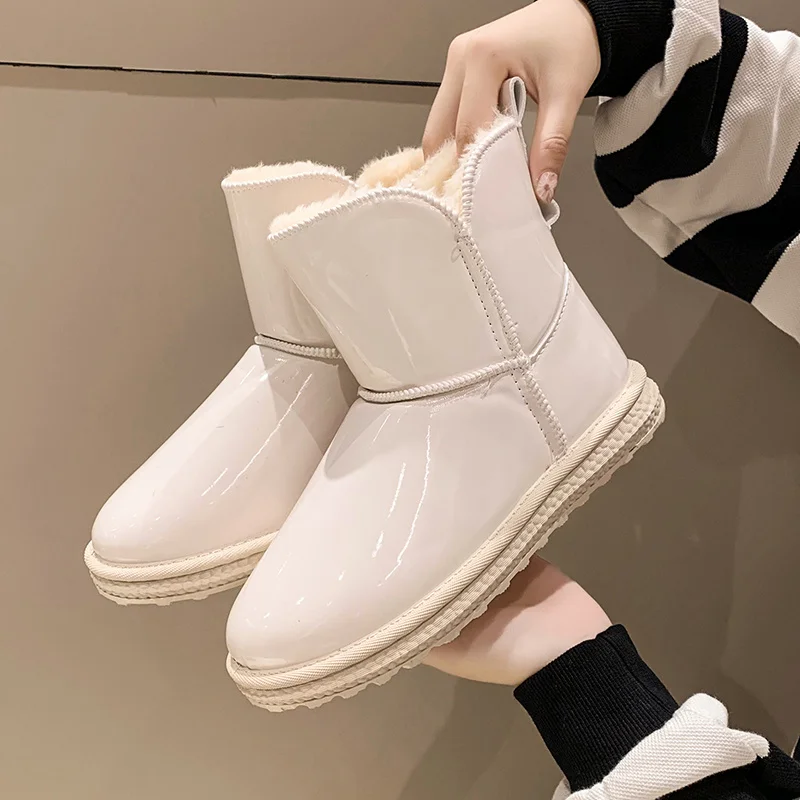 

2023 Women's New Winter Plus Velvet Waterproof Mid-tube Boots Thickened Warm Snow Boots Women's Cotton Shoes Tide boots women