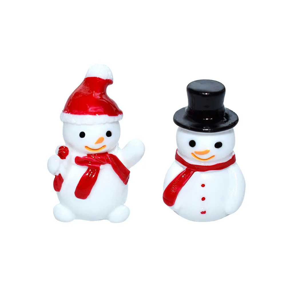 

15Pcs Christmas Stereo Snowman Toys Resin Ornament Accessories DIY Craft Supplies Phone Shell Patch Decoration Hairpin Materials