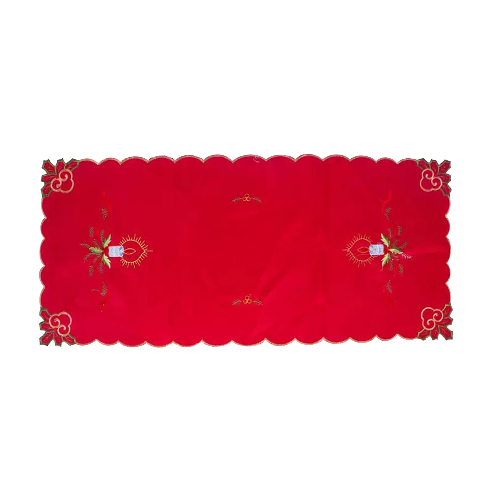 

1PC Christmas Placemat Heat-resistant Santa Claus Anti-slip Table Mats for Restaurant Home Hotel