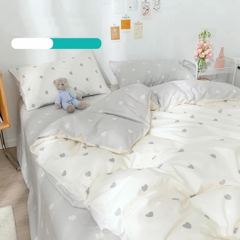 Двухсторонний комплект с пододеяльником и простыней большого размера рисунком