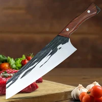 japanese chef knife 8 inch handmade forged stainless steel meat fish chopping cleaver vegetables slicing kiritsuke kitchen knife